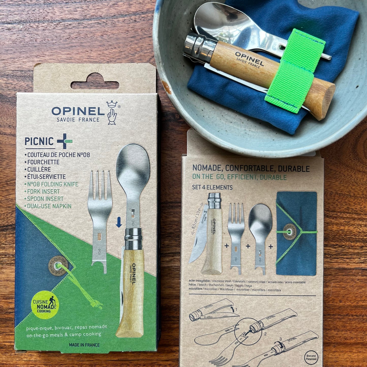 Opinel Picnic Set - Oak