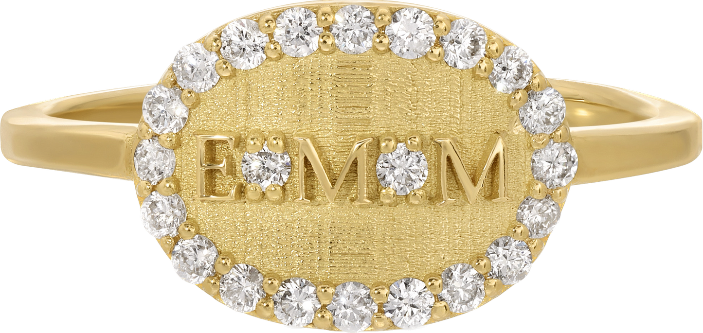 Danielle Morgan Jewelry - 18k initial ring