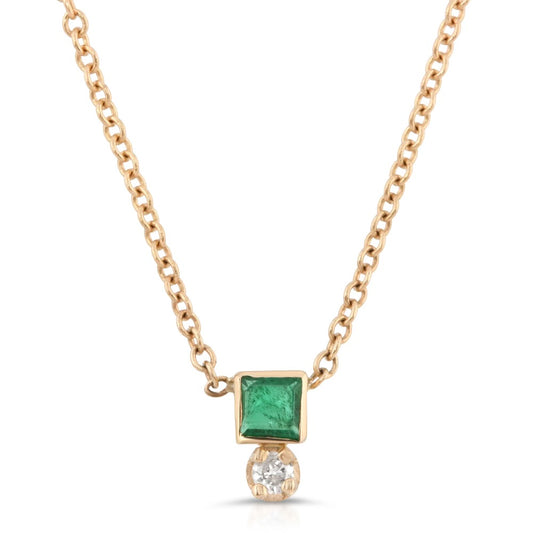 Danielle Morgan Jewelry - Emerald necklace with diamond