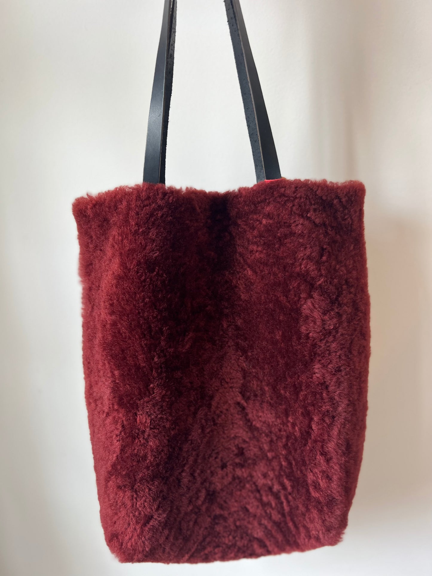 Nothing New - Repurposed Leather Tote Bag - Red