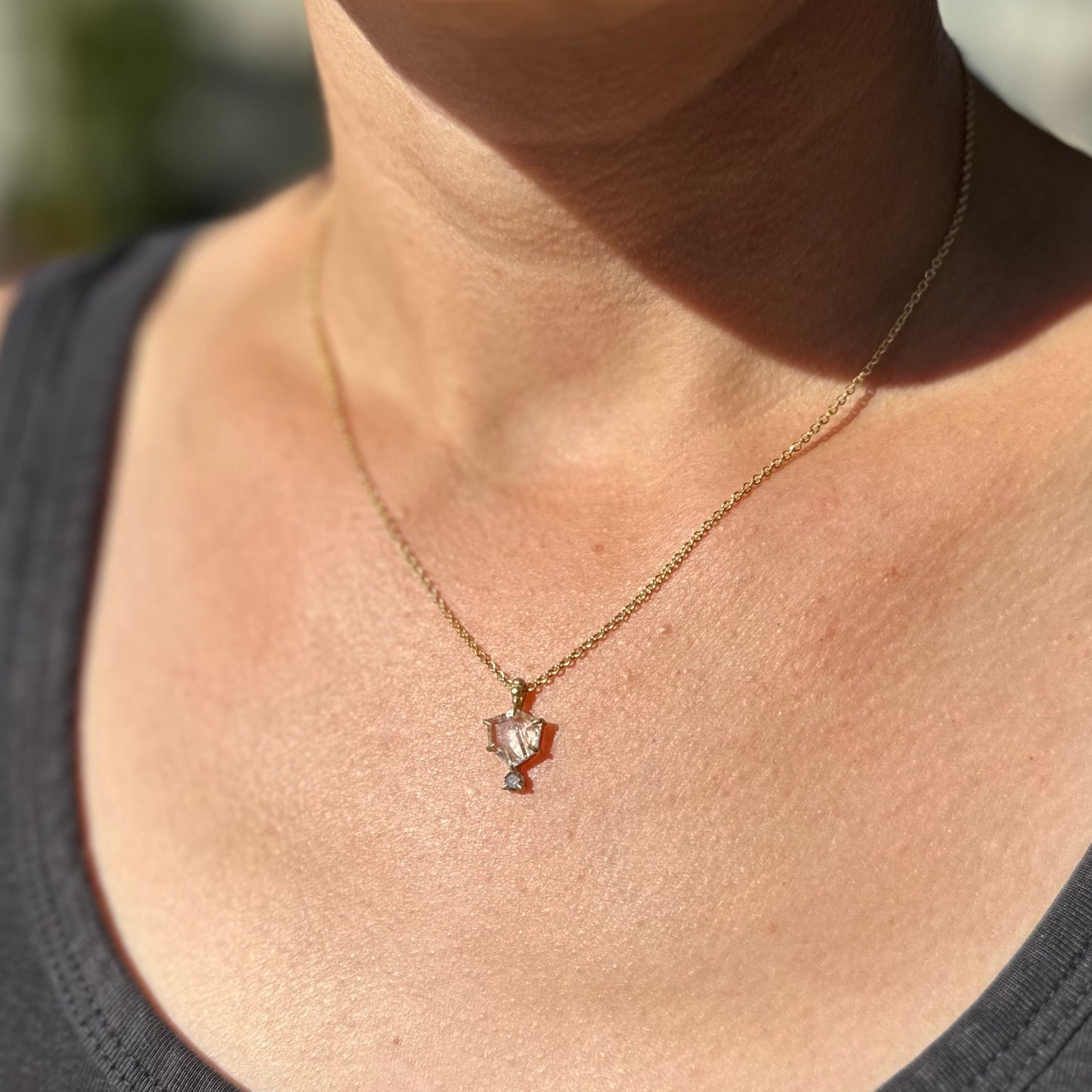 Danielle Morgan -Rutilated Quartz 14k Necklace