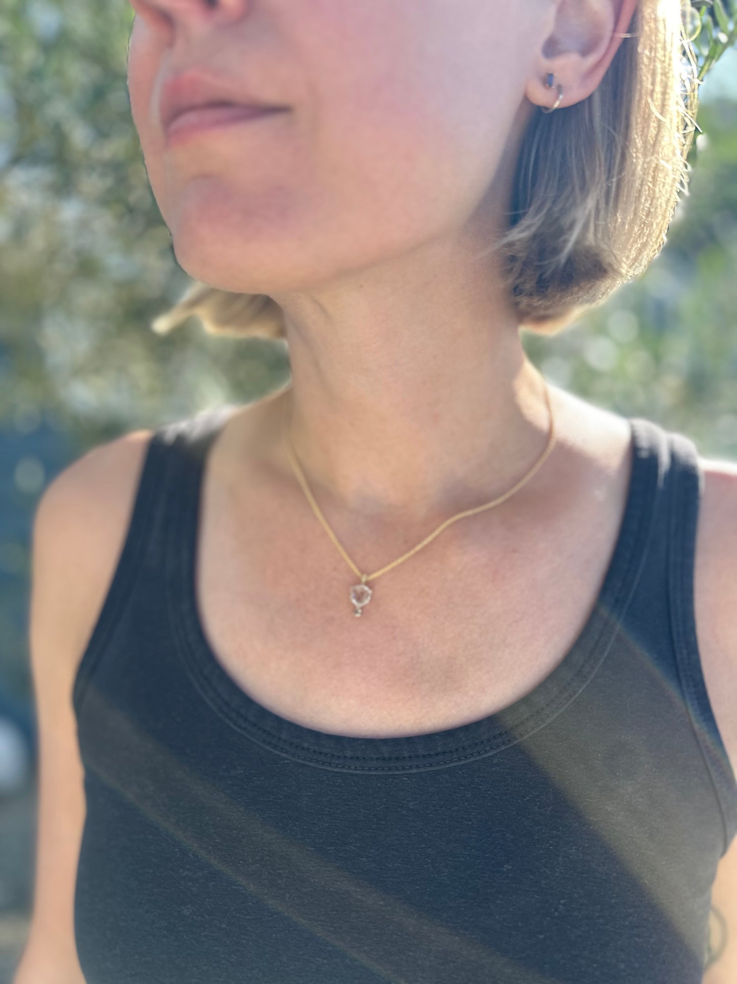 Danielle Morgan -Rutilated Quartz 14k Necklace