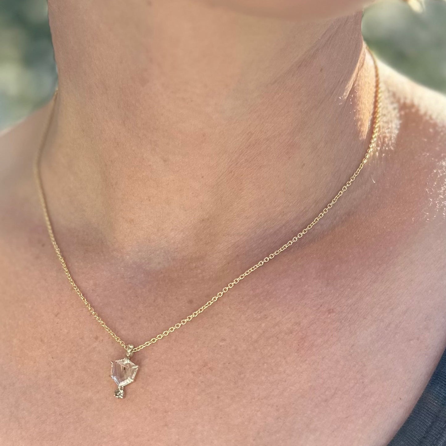 Danielle Morgan -Rutilated Quartz 14k Necklace