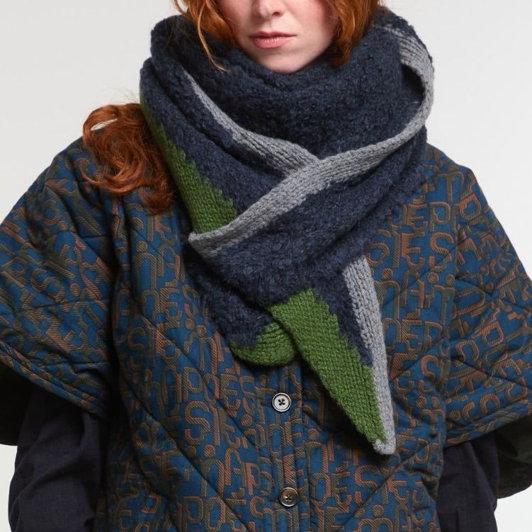 Mapoesie - Night Blue Triangle Scarf