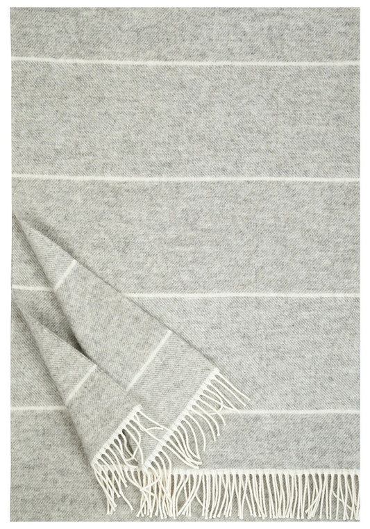 Lapuan - Aika 100% Wool Blanket - white light grey