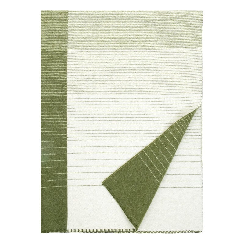 Lapuan - Kaamos Wool Blanket 150x200cm-White/Olive