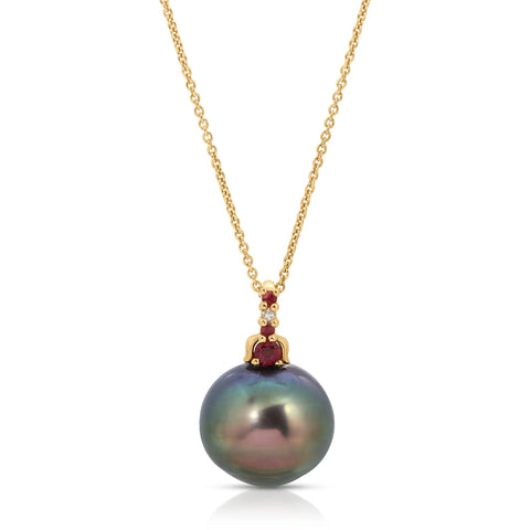 Danielle Morgan Jewelry - Black Tahitian Pearl Necklace