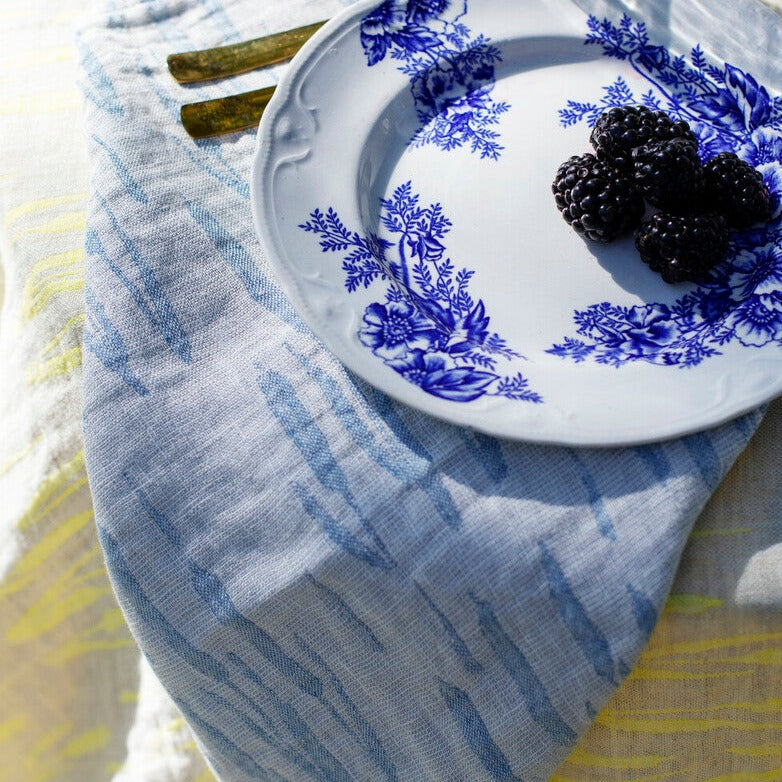 Lapuan - Osmankäämi Towel/Napkin 46x46cm-Linen/Rainy Blue