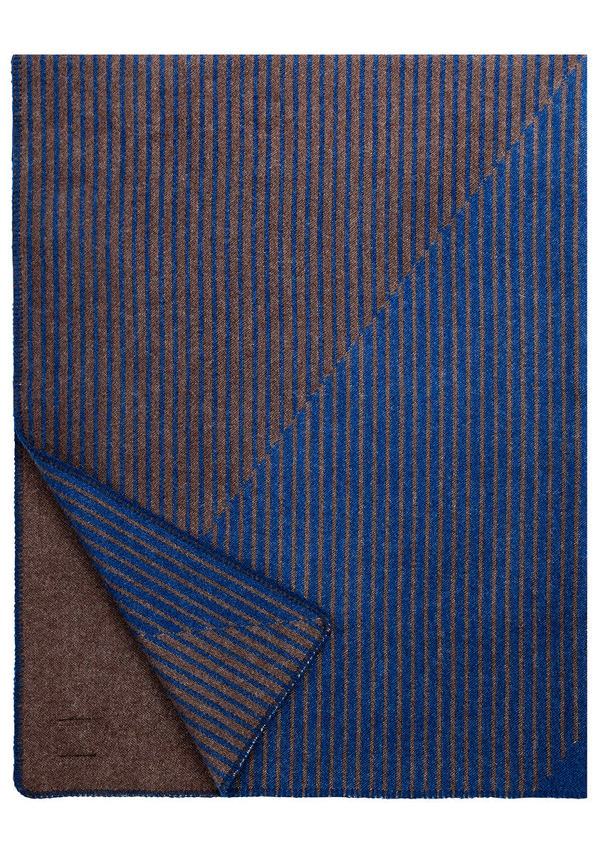 Lapuan -  Rinne Blanket 130x180cm Blue/Brown