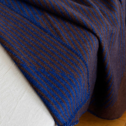 Lapuan -  Rinne Blanket 130x180cm Blue/Brown