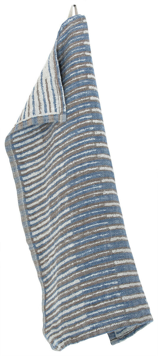 Lapuan - Taito Linen Towel Blue/Brown 46x60cm