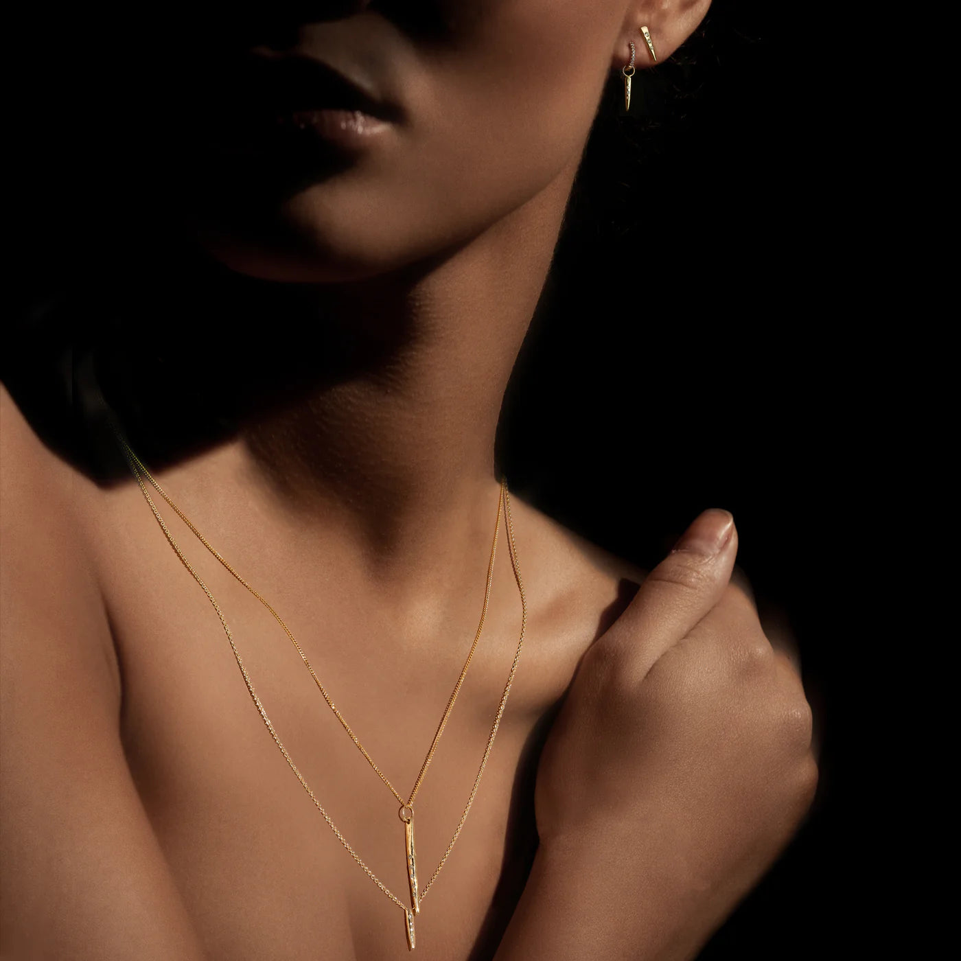 Danielle Morgan Jewelry - Mini2 Diamond Pointers Necklace