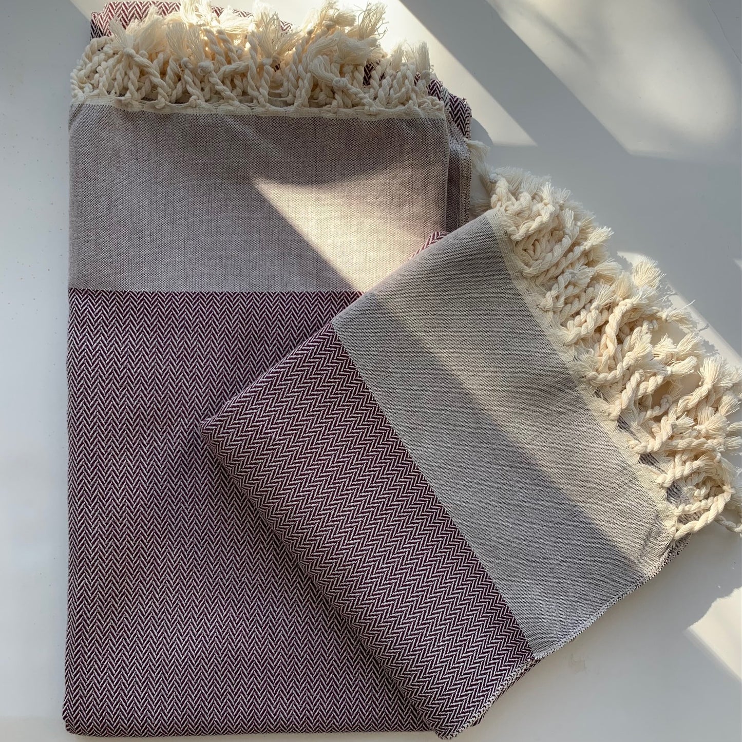 Balthazar + Rose Fouta / Bath Towel - Herringbone Weave