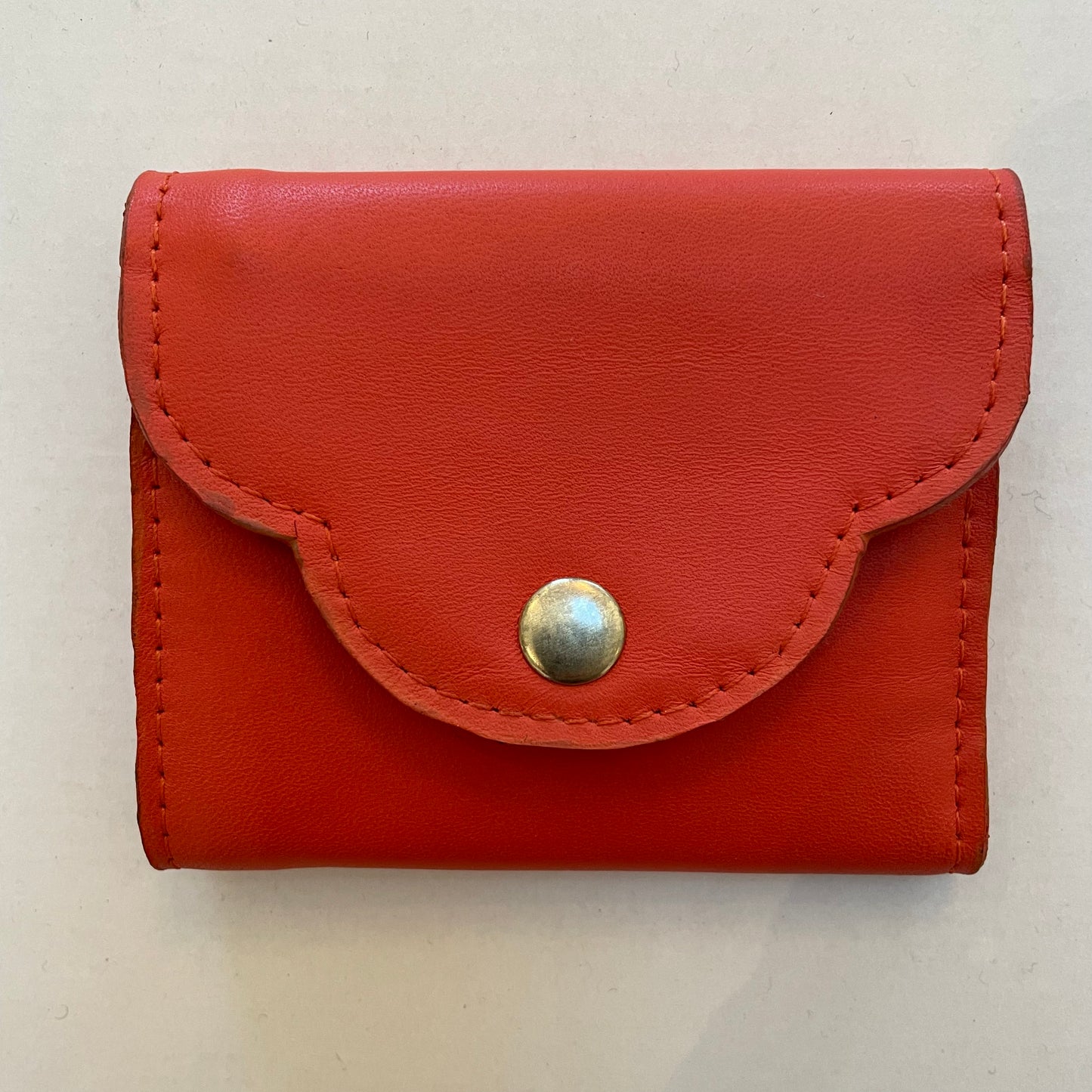 Handmade Leather Scalloped Wallet