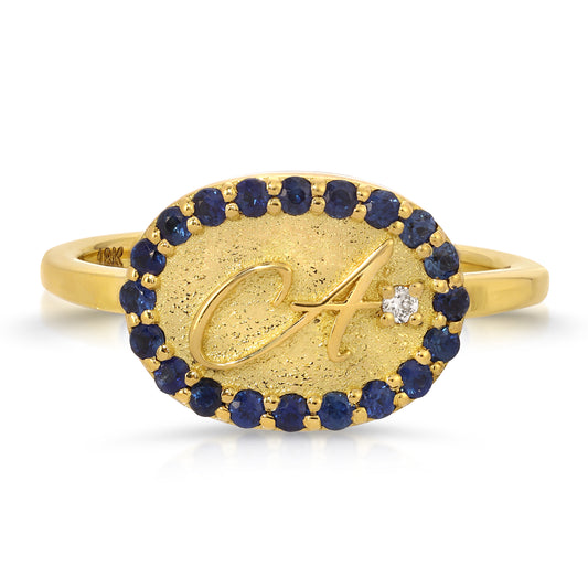 Danielle Morgan Jewelry - 18k initial "cuff" ring