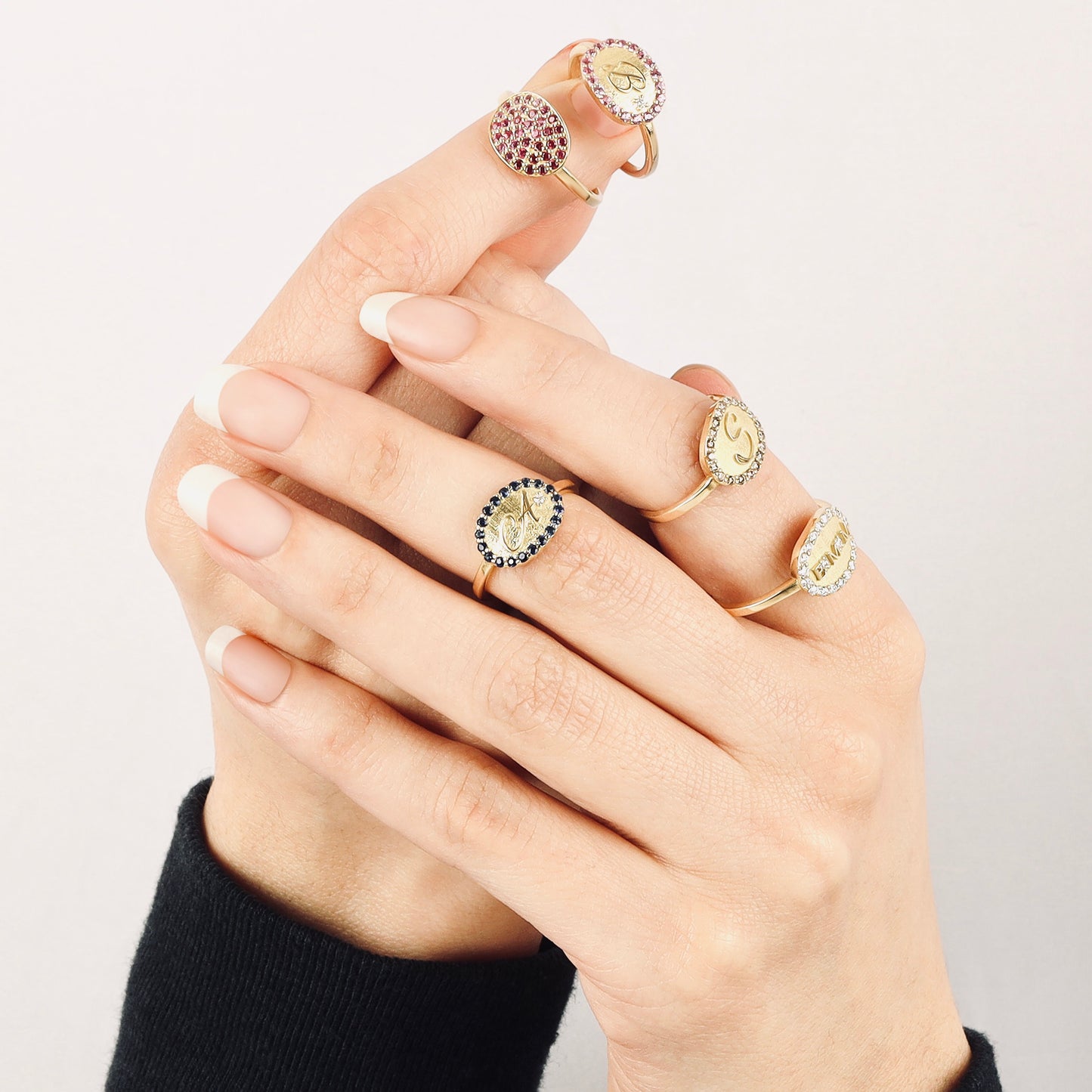 Danielle Morgan Jewelry - 18k initial "cuff" ring